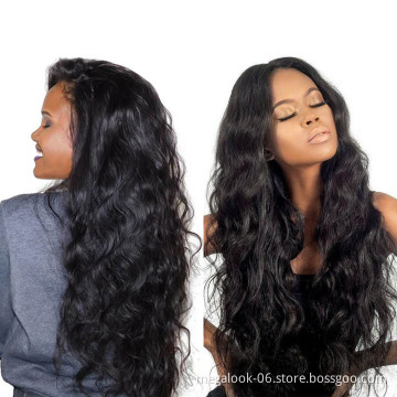 Free Parting 150% Density Unprocessed Virgin Human Hair Lace Closure Wig With Baby Hair